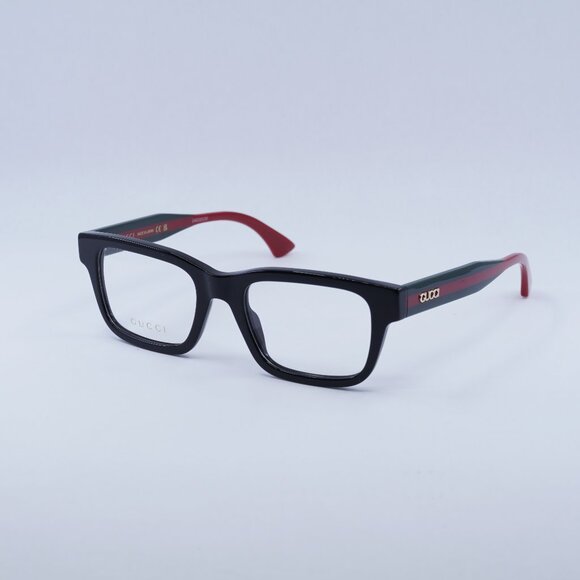 🕶️ New Gucci GG1865O 004 Eyeglasses - Black/Green/Red Frame - Picture 1 of 9